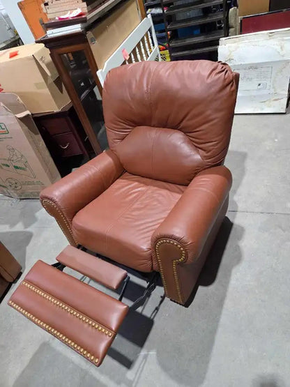 Leather Swivel Rocker Recliner Armchair