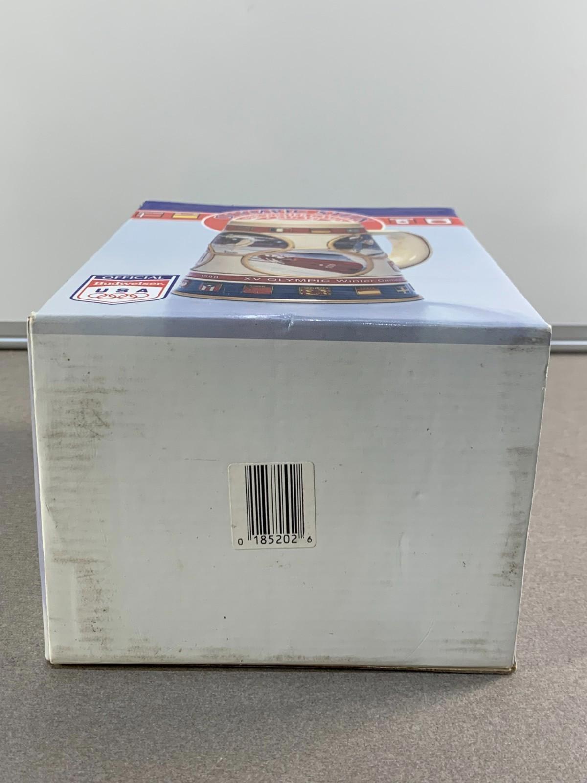 Chope à bière Budweiser des Jeux olympiques d'hiver de Calgary 1988, neuve en boîte