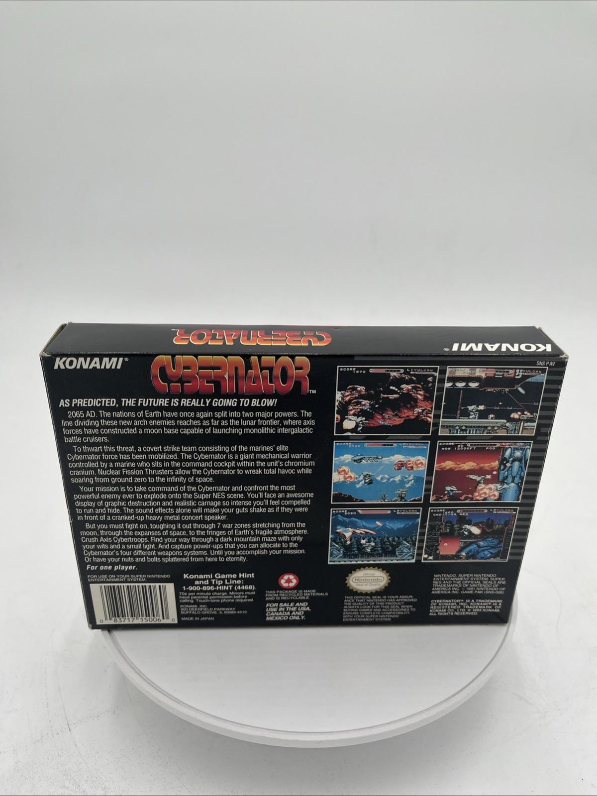 Cybernator (Snes,1993) - Super Nintendo - Game Cartridge with Box - Full Set