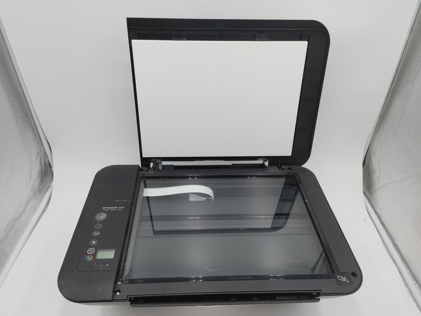 Good Condition HP DeskJet 2547 All-In-One Printer Black Untested No Colour Ink