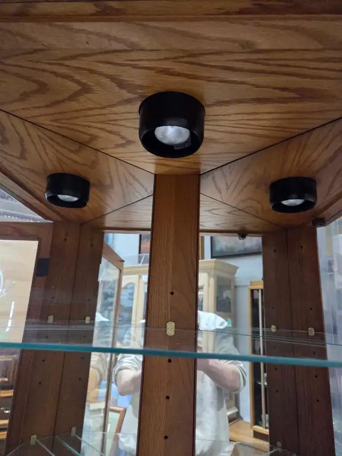 Corner Lighted Curio Cabinet