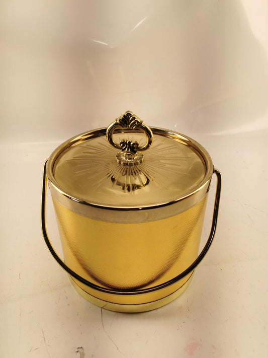 Vintage Modern Gold Plastic Ice Bucket