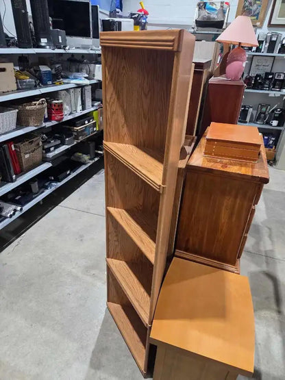 Wooden Tall Corner Shelf