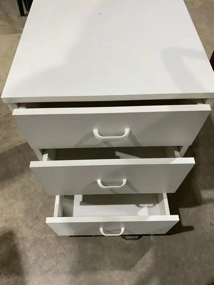 White Three-Drawer Cabinet