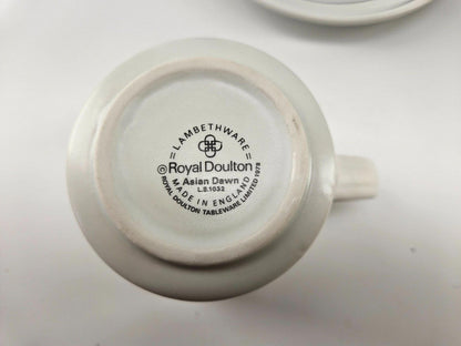 Royal Doulton Lambethware Asian Dawn Set (13 Tea Cups, 11 Plates)