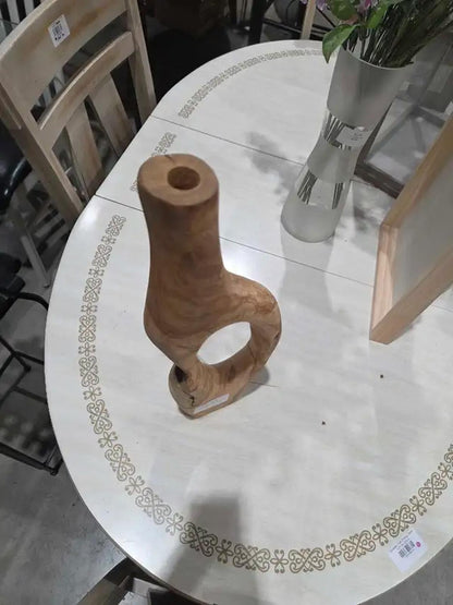 Handcarved Wooden Abstract Vase/Sculpture