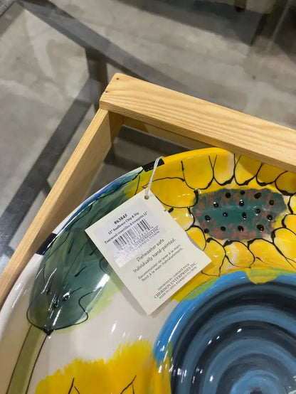 Vintage TableArts Sunflower Dish