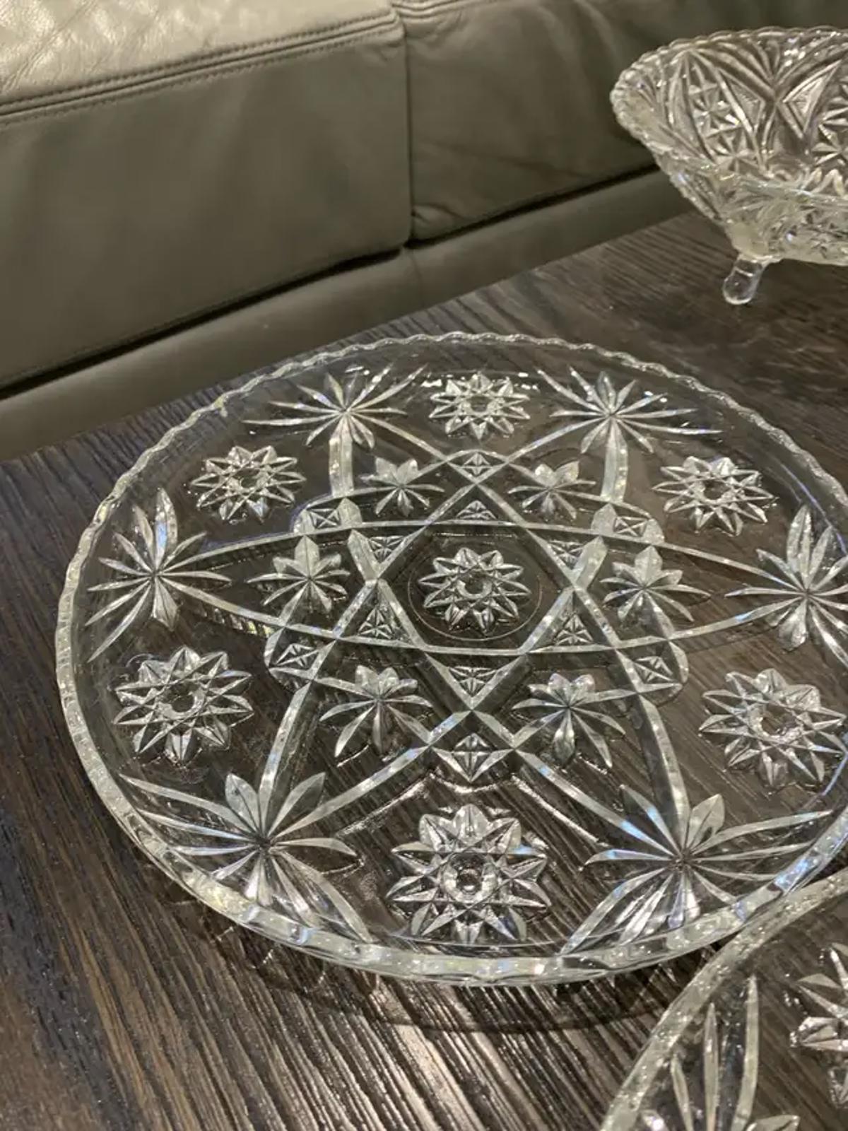 Glass Serving Plates - set of 4