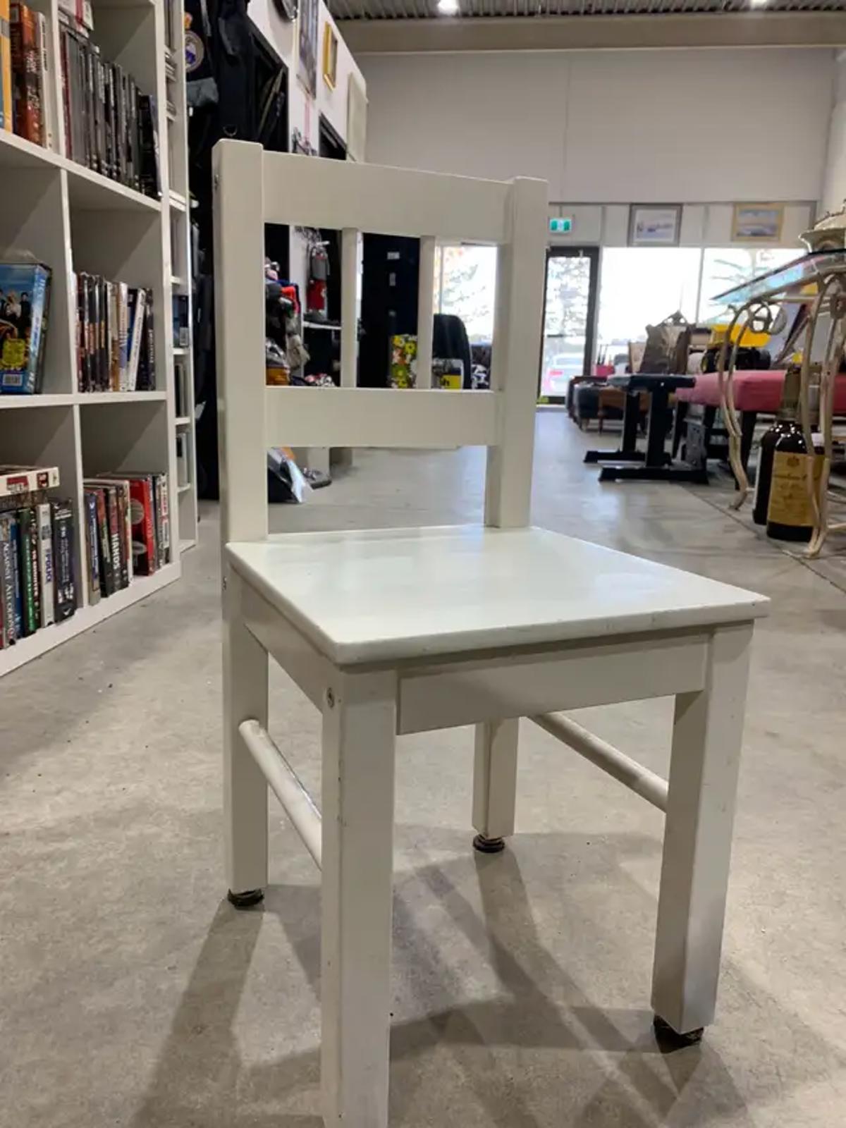 White Wooden Kids Chair