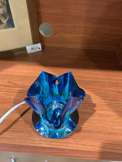 Small Dimmable Stained Glass Table Lamp