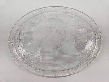 Mikasa Rejoice Nativity Crystal Plaque Plate with Stand Christmas Jesus