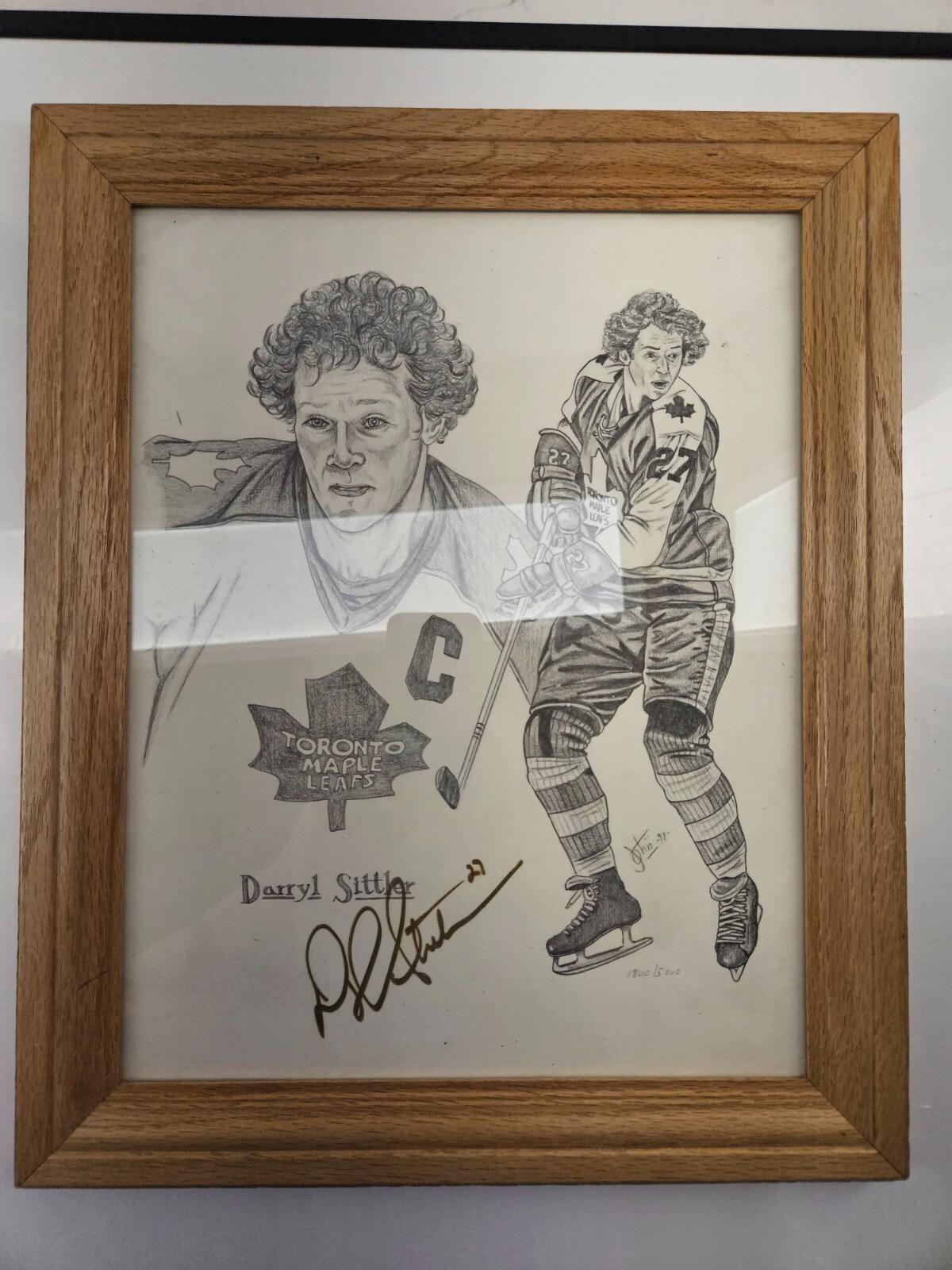 Darryl Sittler Framed Signed 43x35 - Toronto Maple Leafs