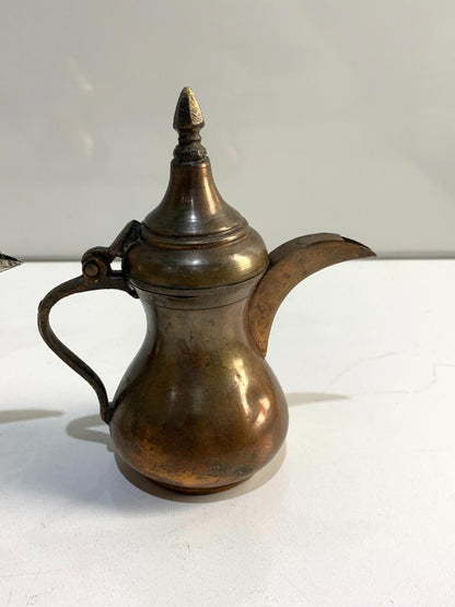 Lot of 3 Dallah Arabic Middle Eastern Antique Silver Plate Tea Coffee Pot Qahwa