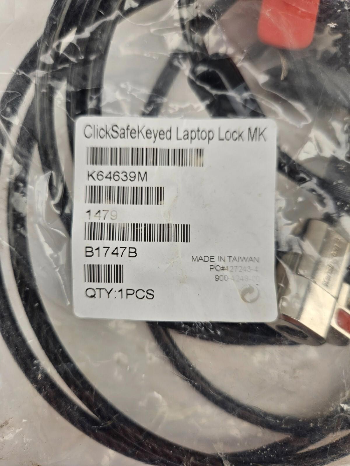 Lot of 2 - Kensington ClickSafeKeyed Laptop Lock K64639M