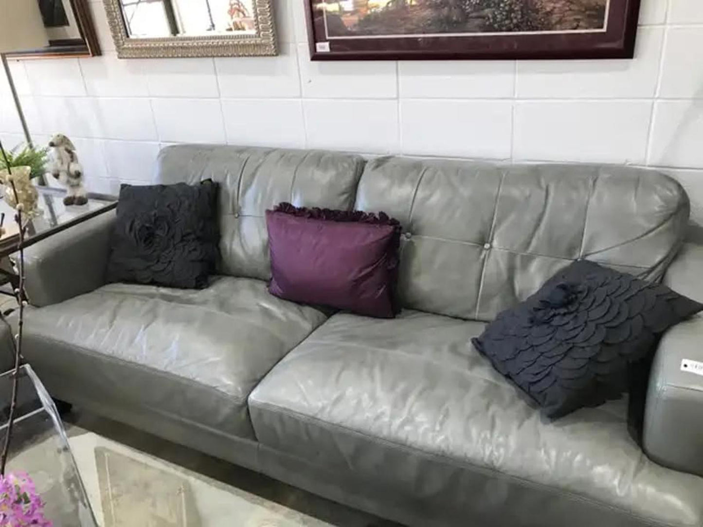 Lazy Boy Leather Sofa - 1 left