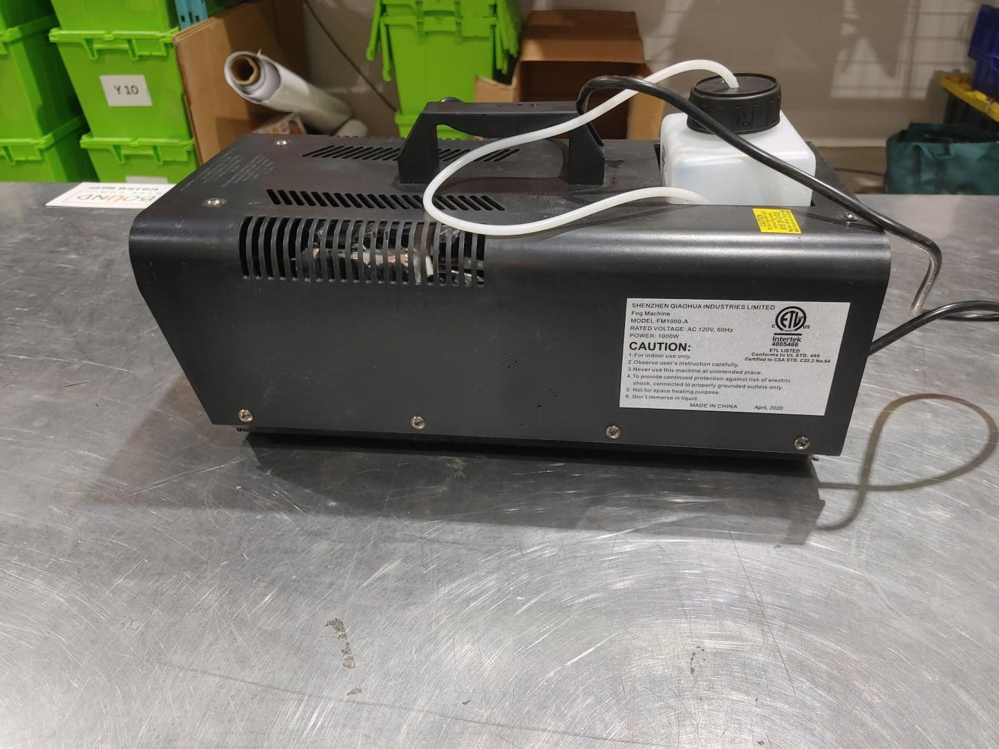 Good Condition 1000W Fog Machine Model FM1000-A Black Tested Working