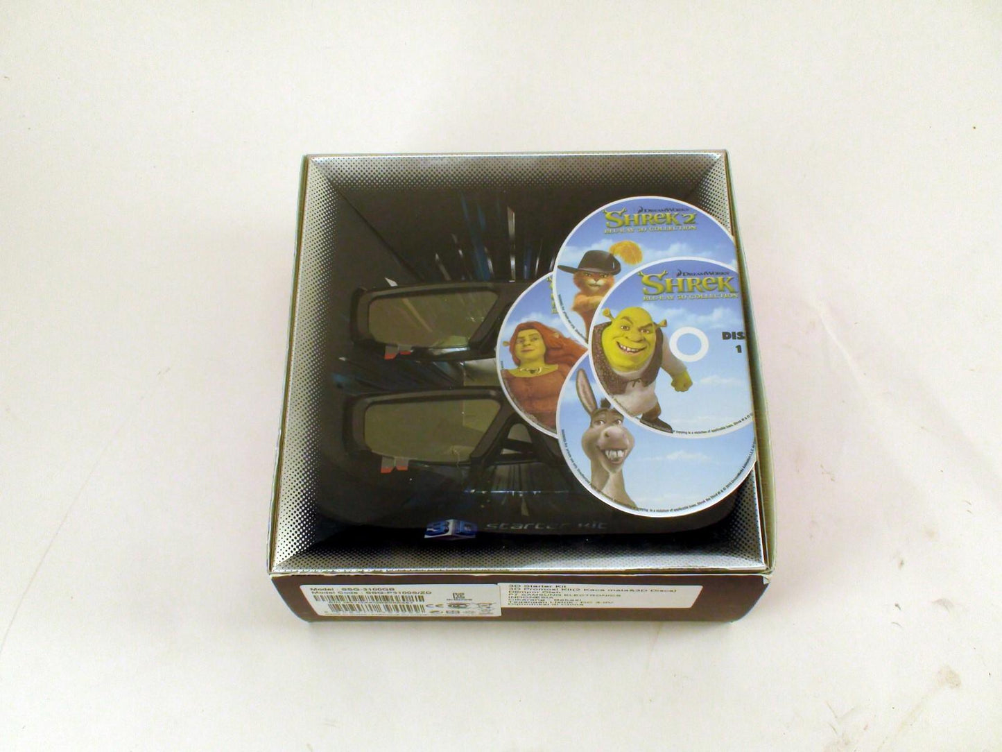 Samsung Dreamworks Shrek Blu-Ray 3D Starter Kit SSG-P3100GB W Active 3D Glasses