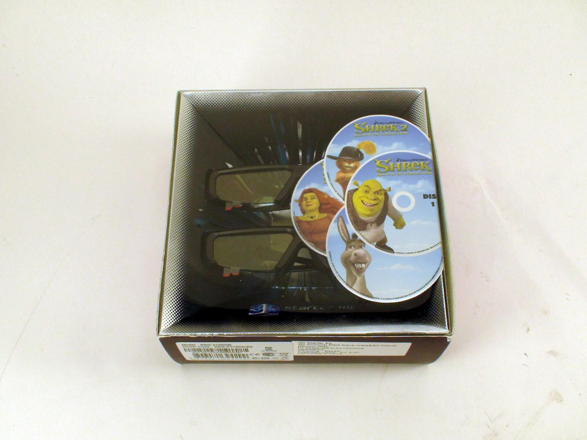 Kit de démarrage Blu-ray 3D Samsung Dreamworks Shrek SSG-P3100GB avec lunettes 3D actives