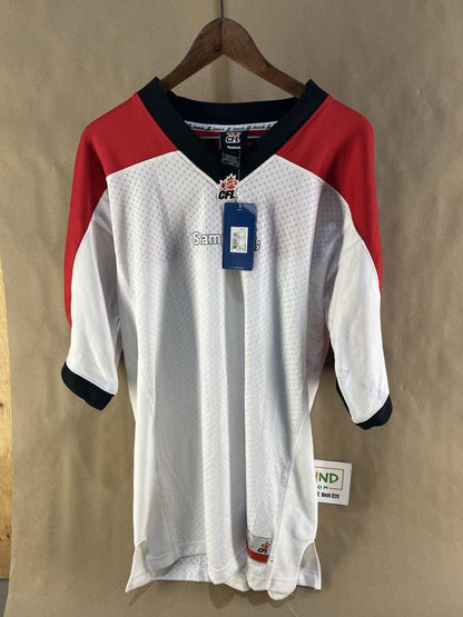 NWT Reebok CFL Calgary Stampeders Jersey Signed by #76 (Size L)
