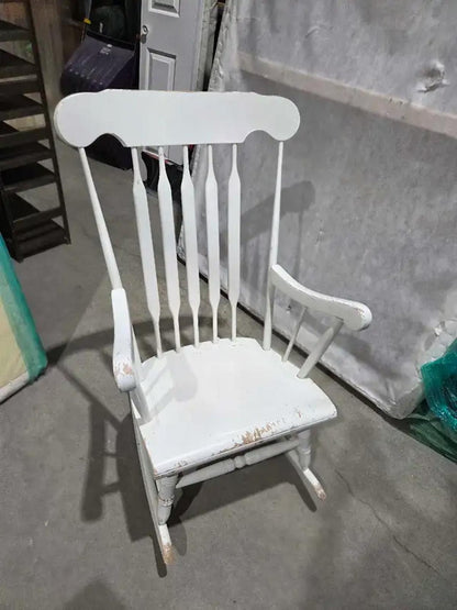 White Wooden Rocking Chair - Fixer Upper