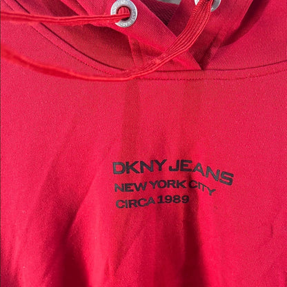 DKNY Jeans Women’s Red Cropped Hoodie (Size S)