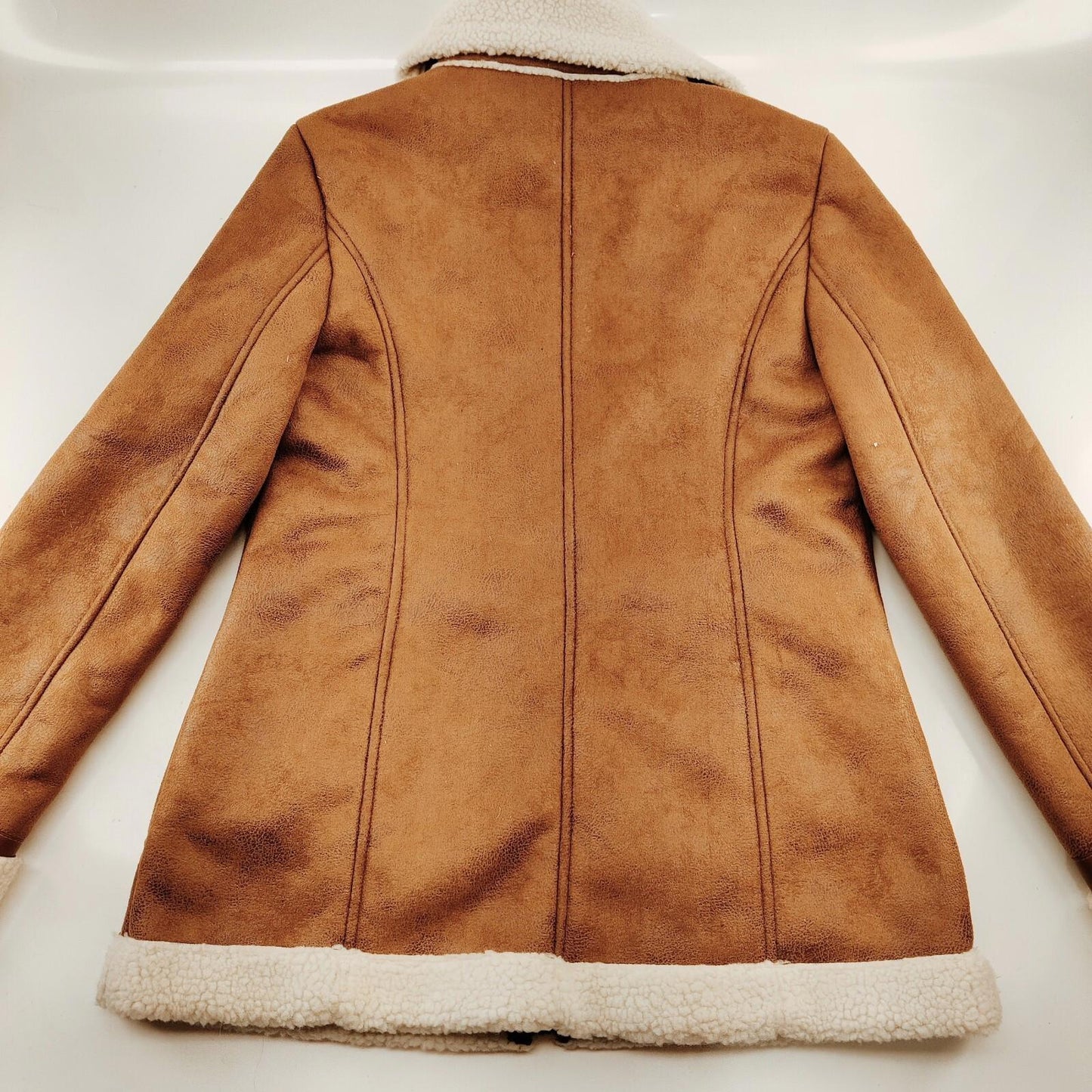 Rachel Roy Faux Shearling Brown Jacket Women's Size S