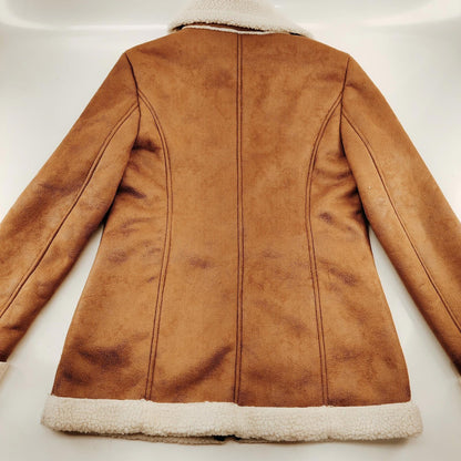 Rachel Roy Faux Shearling Brown Jacket Women's Size S