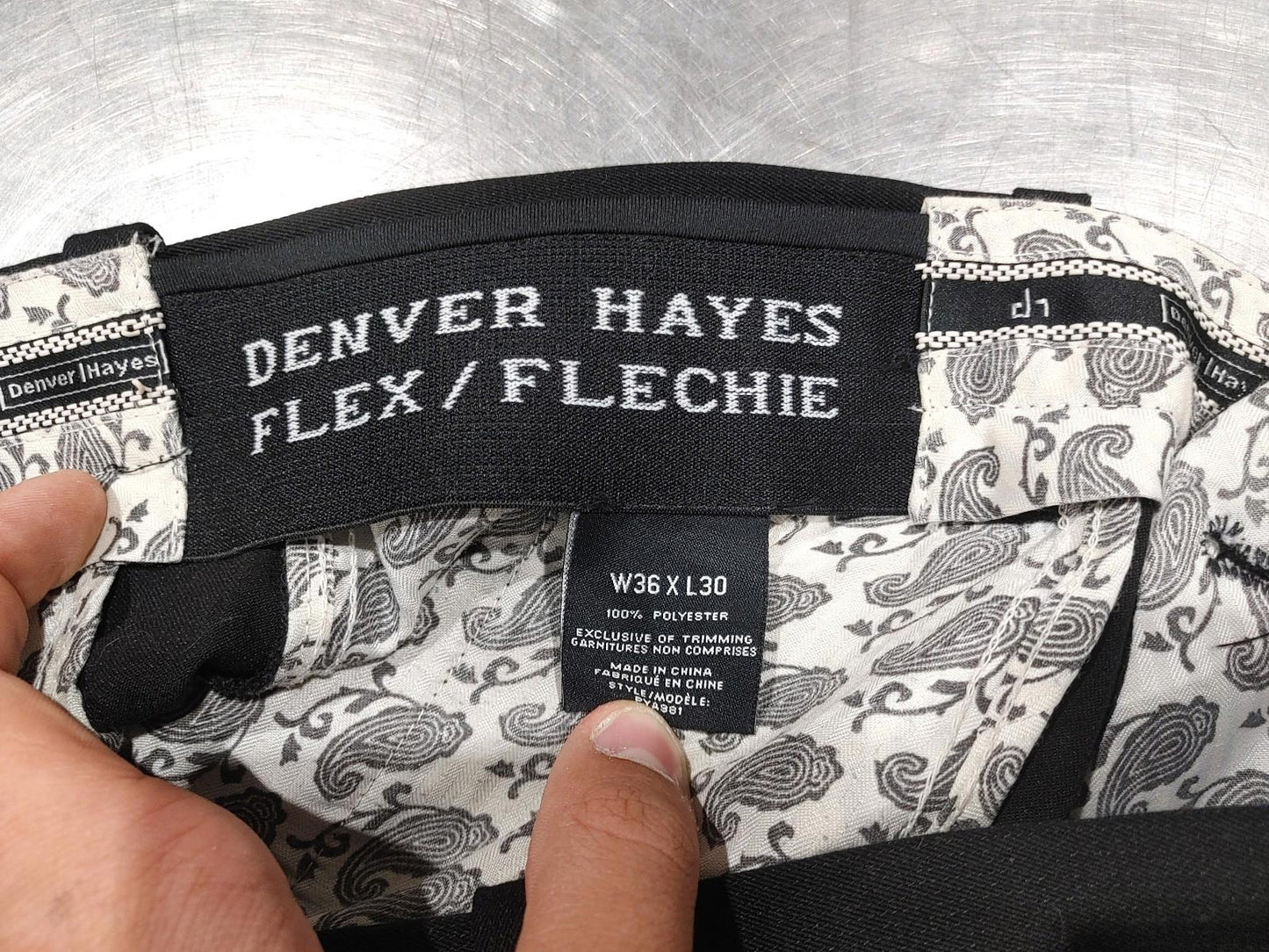 Excellent Condition Denver Hayes Flex Dress Pants Size 36x30 Black