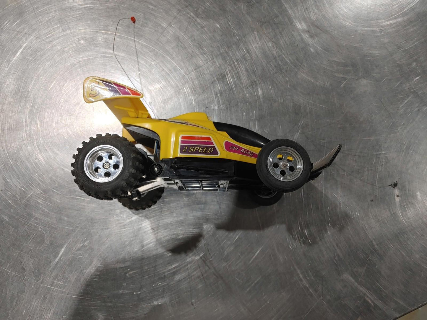 Good Condition Radio Shack 2-Speed Aero Buggy RC Car Yellow Untested No Remote