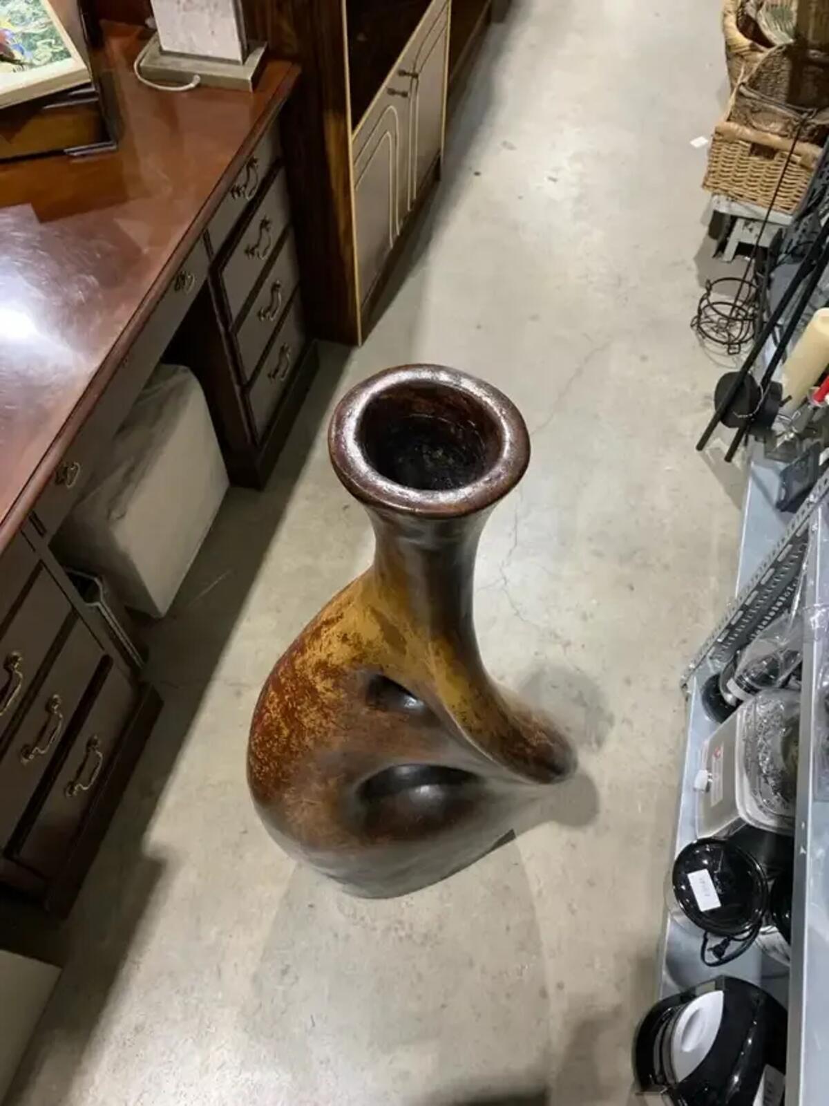 Large 45” Earth Toned Vase