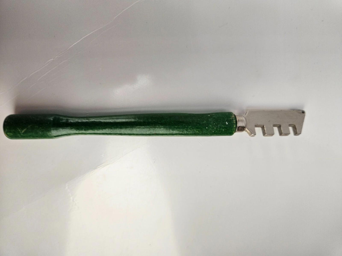 Découpeur de verre vintage Diamantor fabriqué en Allemagne, manche en bois vert