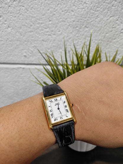 RoyalExcel Quartz JVC Analog Vintage Cowhide Leather Ladies Wrist Watch