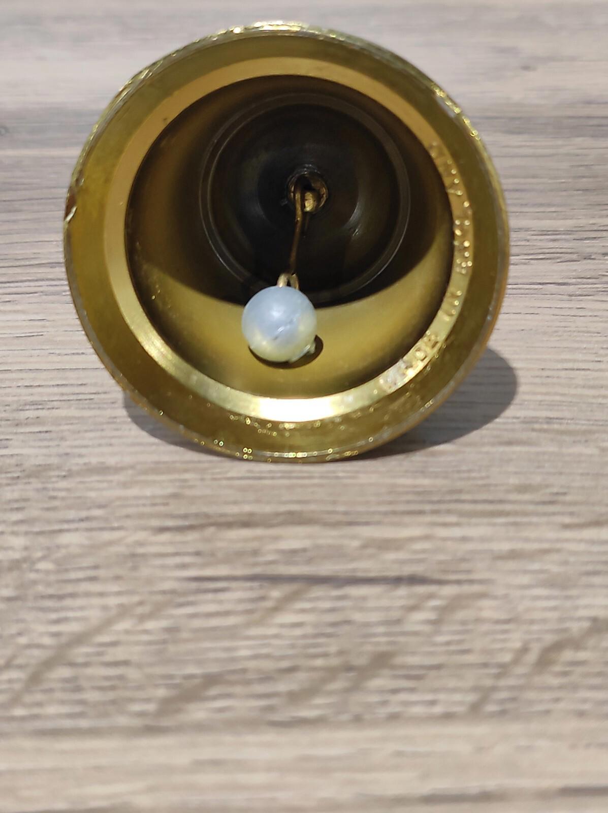 NAUTICAL CAPTAINS CALL SOLID BRASS SHIPS WHEEL TABLE BELL Made in England