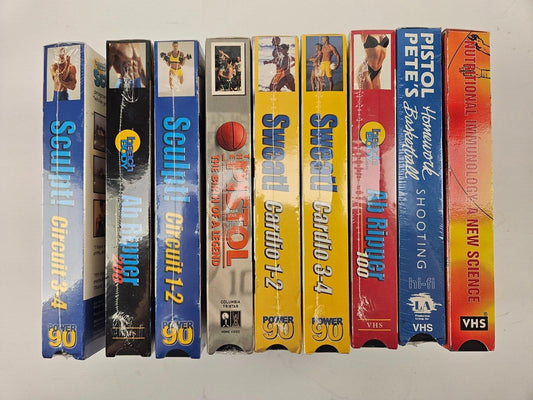 Lot of 9 - Assorted Exercise, Fitness VHS *NEW*