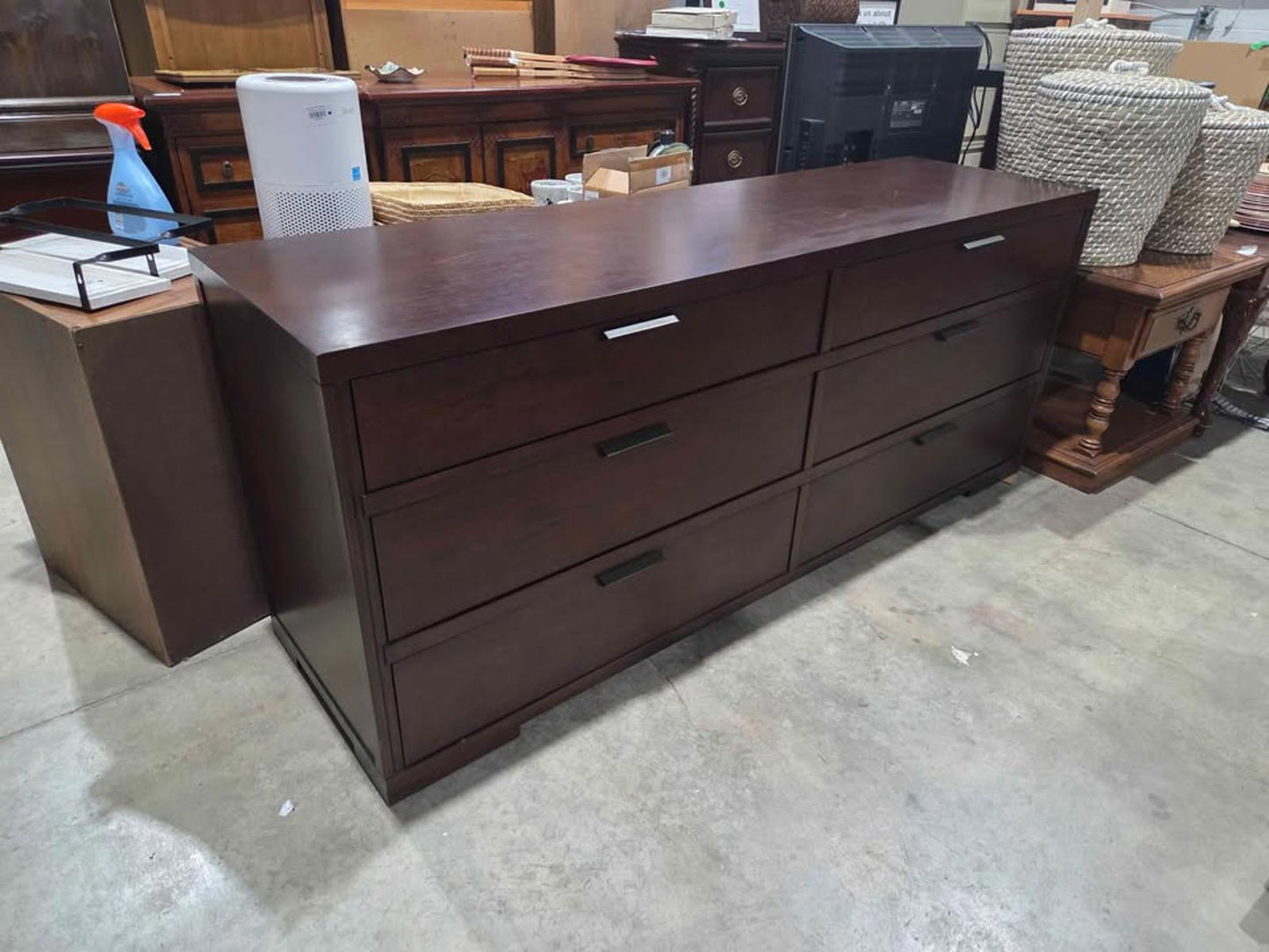 Crate&Barrel Asher 6-Drawer Dresser - Dark Brown