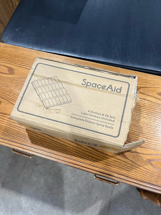SpaceAid Spice Drawer Organizer with 28 Spice Jars, 4 Tier Seas