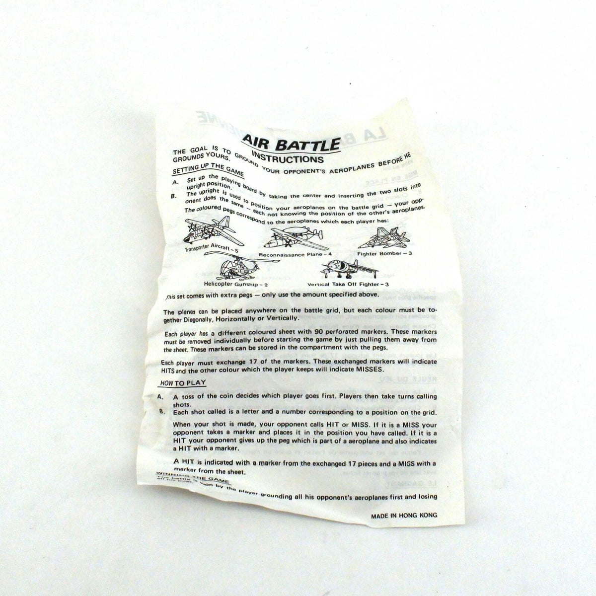 Lot de 2 jeux de voyage vintage - Pop O' Matic Trouble, jeu de stratégie Air Battle
