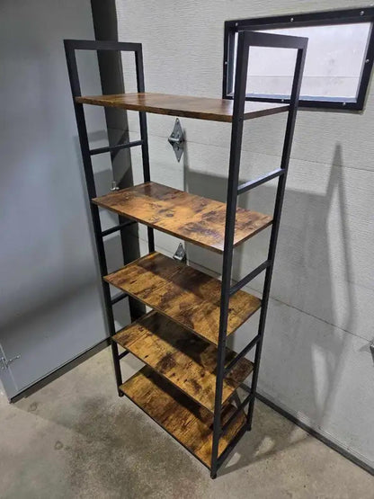 Rustic Brown 5-tire Shelving Unit