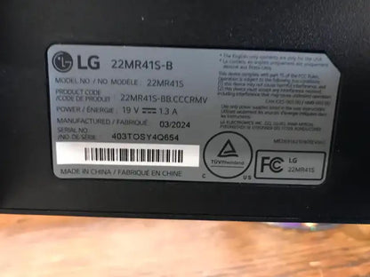 LG 22MR41S 22" HDMI Monitor