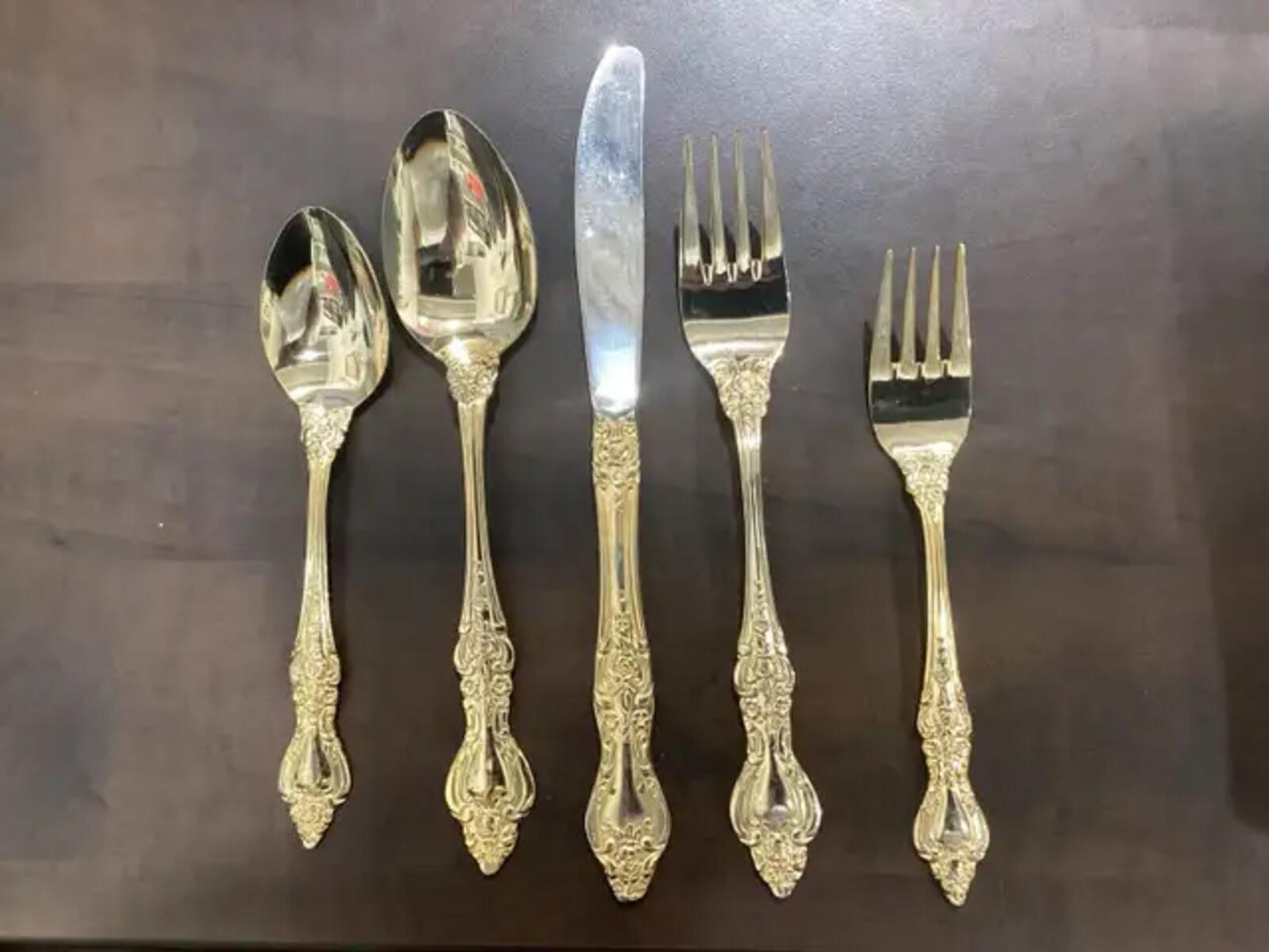 Vintage Northcraft Gold Plated Cutlery - 41 Available