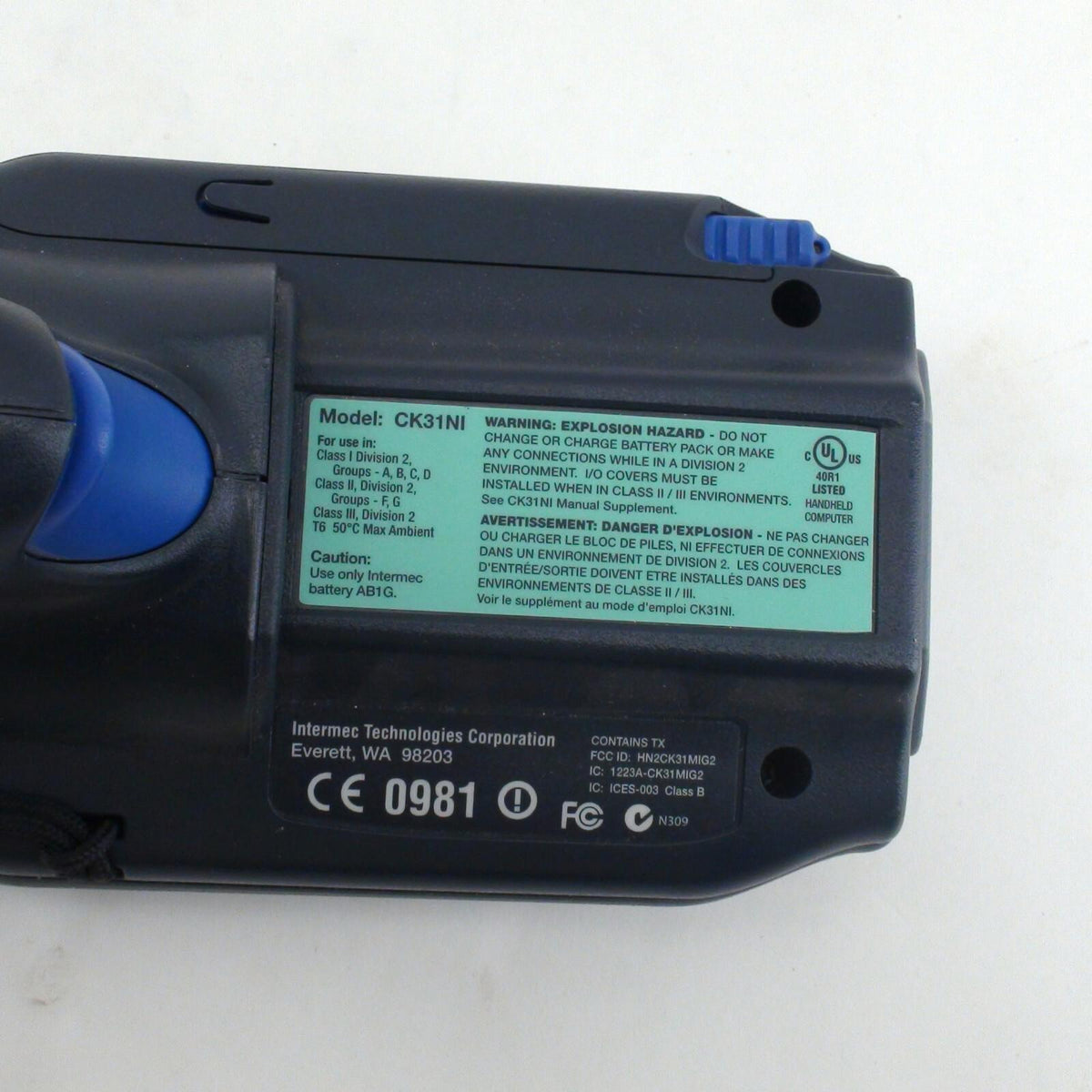 GOOD CONDITION Intermec CK31 w/ Gun Trigger (Tested) Black Working
