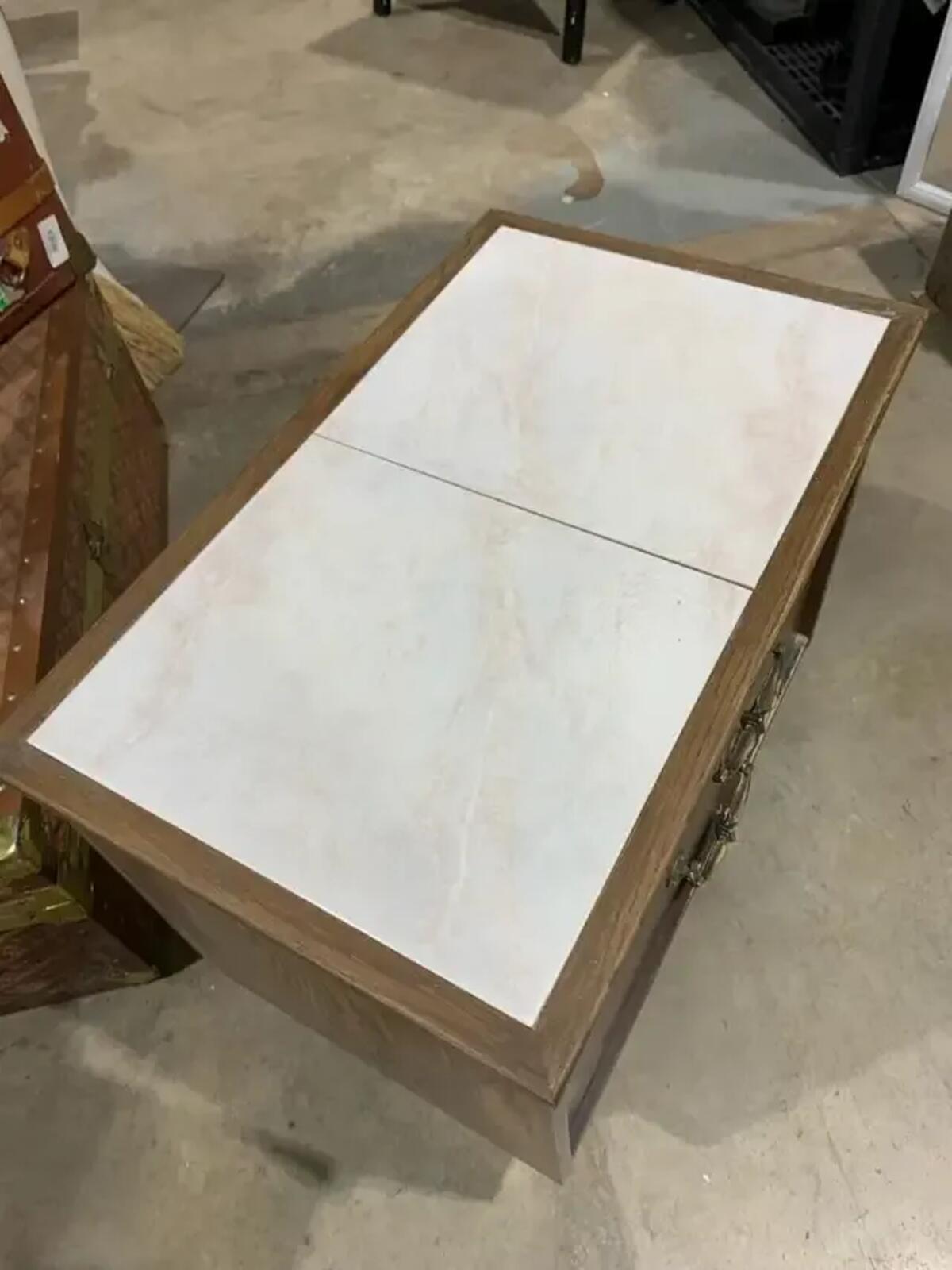 Pastel Tile Bedside Table with drawers