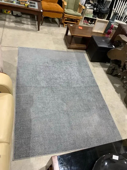 7 Ft Grey Low Pile Area Rug