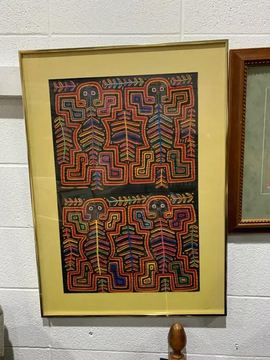 Gold Framed Mola Art