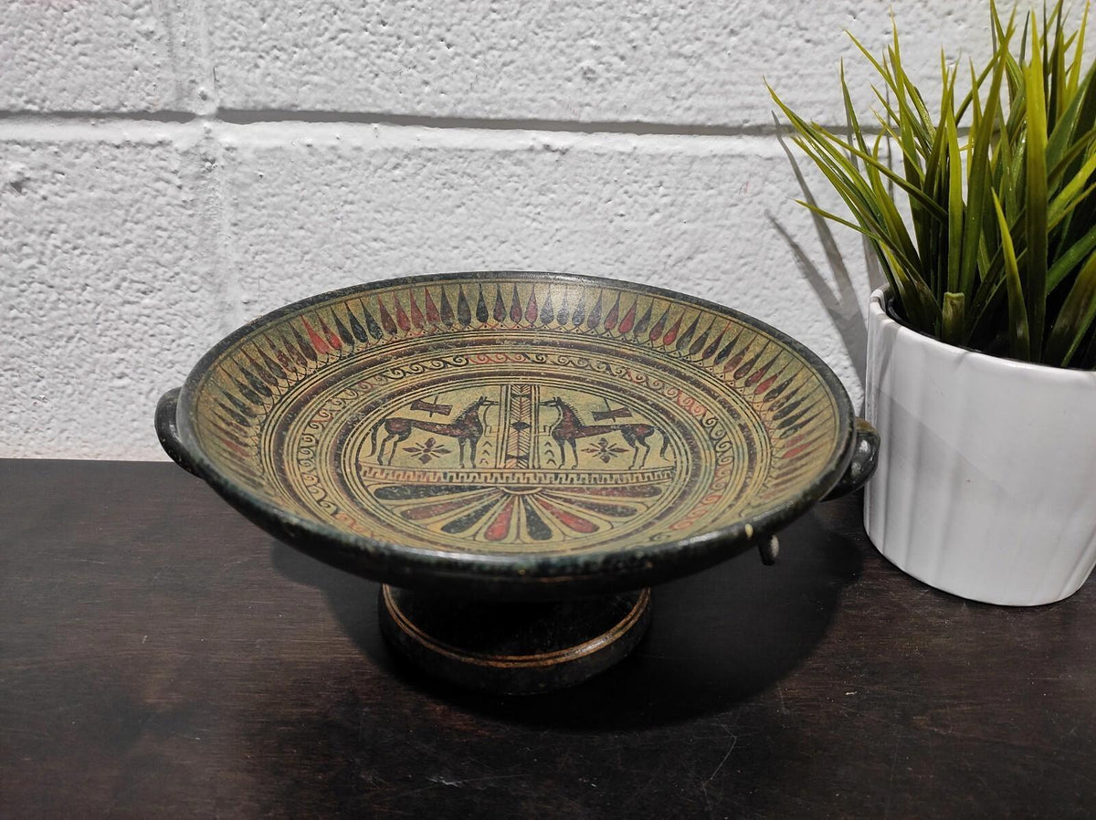 Réplique artisanale de kylix grecque en céramique, VIIIe siècle av. J.-C.