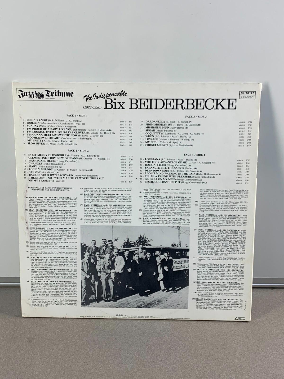 The Indispensable Bix Beiderbecke (1924-1930) [Double LP, Vinyl]