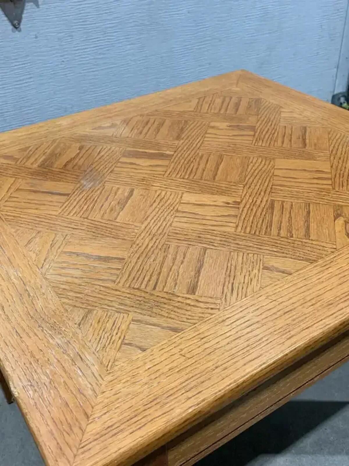 Parquet Wood End Table