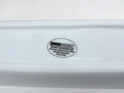 Moda Concept Bread Dish - White Porcelean Bruschetta Baguette Serving Bowl