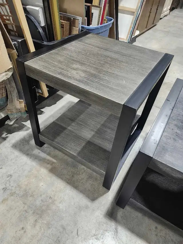 Modern Grey Coffee & End Table Set