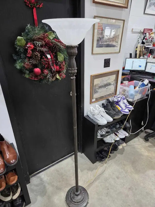 Vintage Metal/Brass look Floor Lamp - 6ft